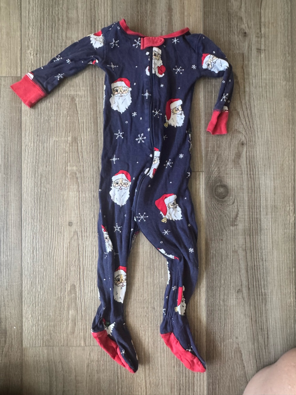 Tbbc Navy Santa Print Pajama 12-18